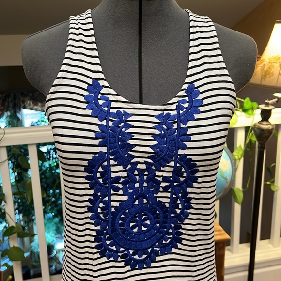 THML Kahlo Embroidered Racer Back Striped Maxi Dress - Picture 2 of 6